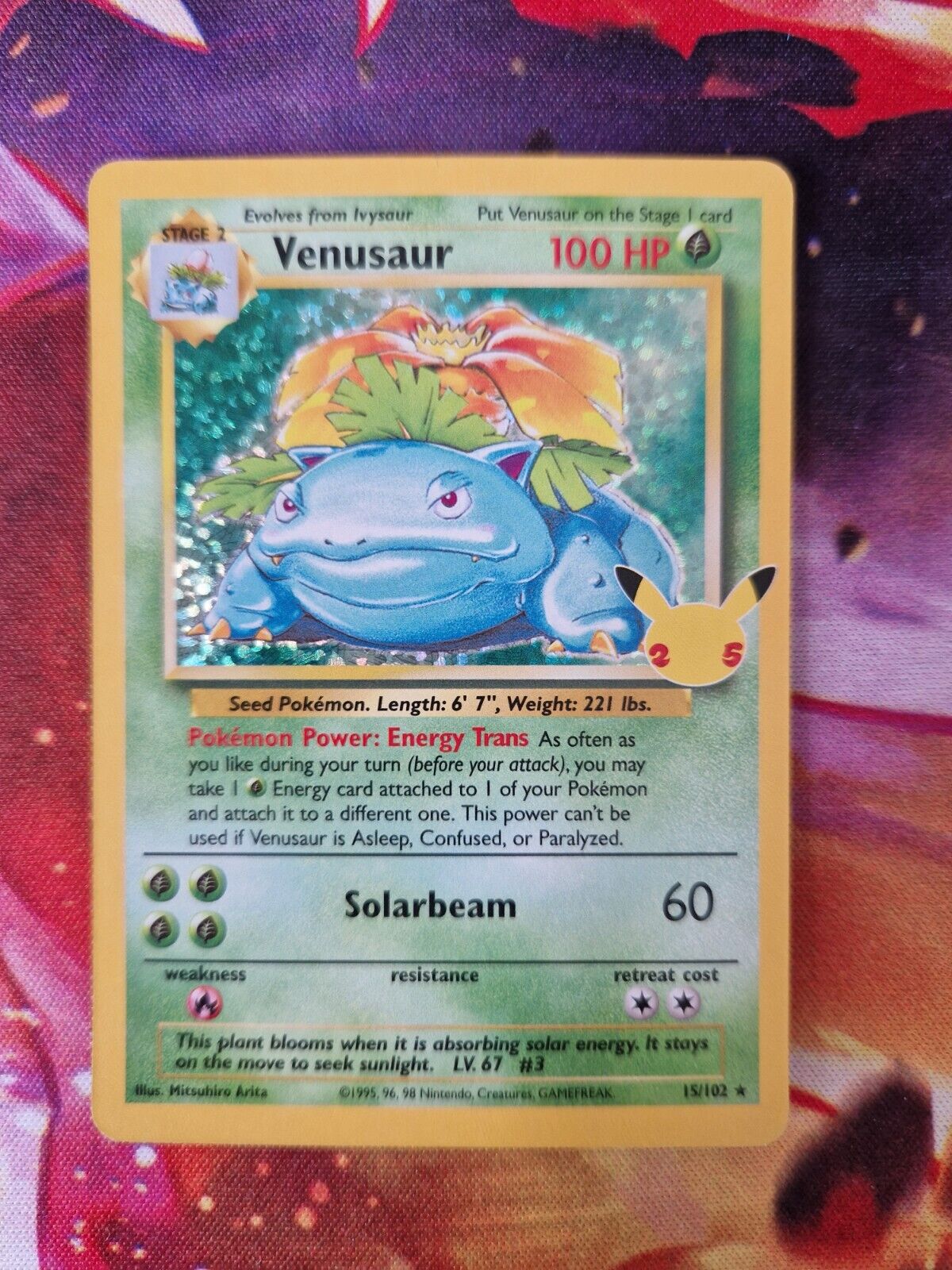 Venuser 15/102 Celebrations Holo Pokemon Card English Near Mint