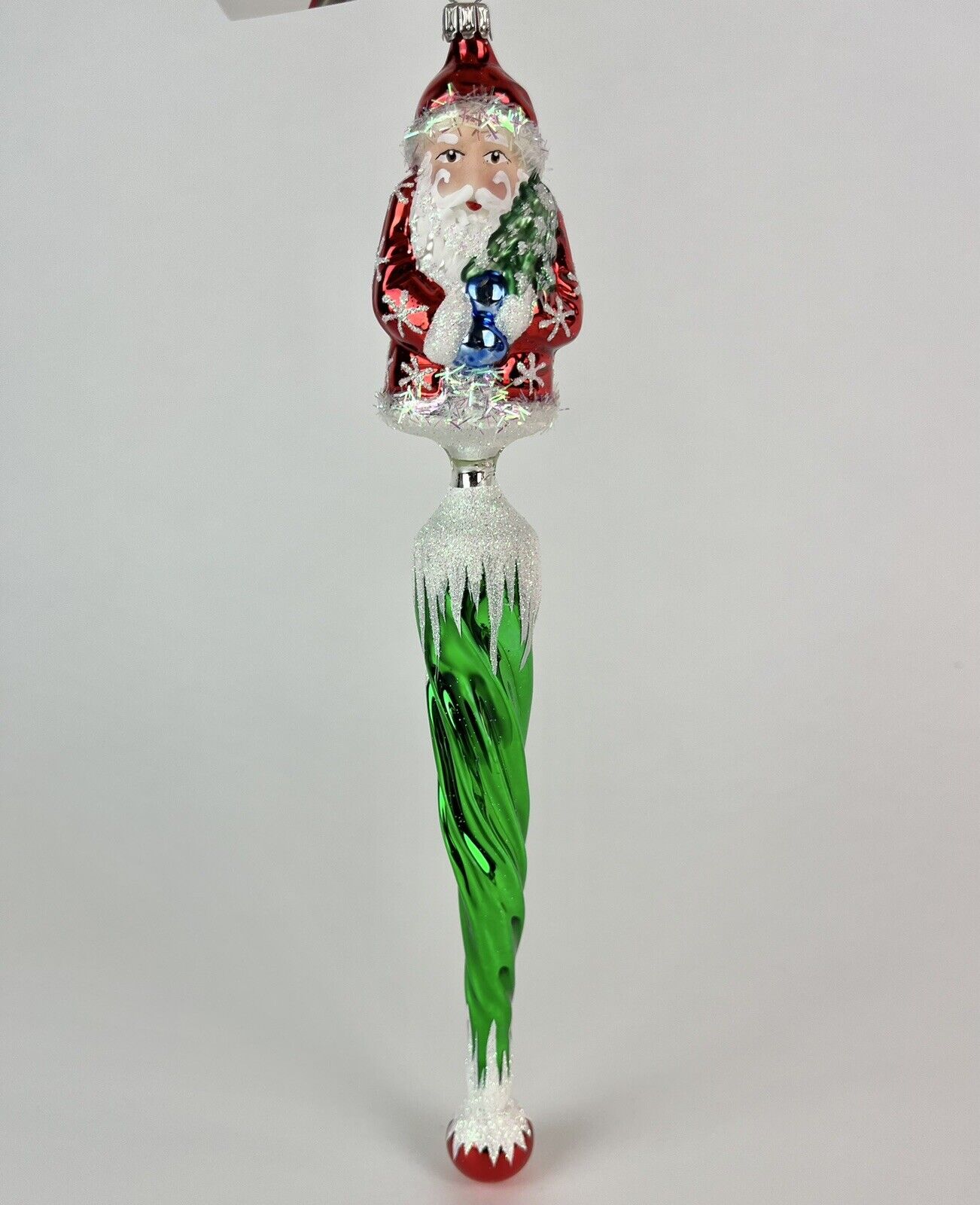 Heartfully Yours By Radko Green SLIMCICLE “A”Glass  Christmas Ornament 11” LTD