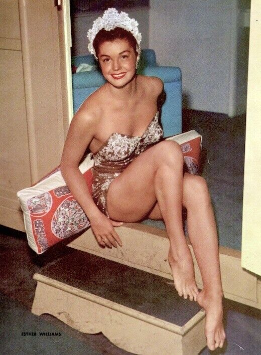 Esther Williams 1952 Vintage Pinup Litho Virgil Apger Photo Publicity Promo COA