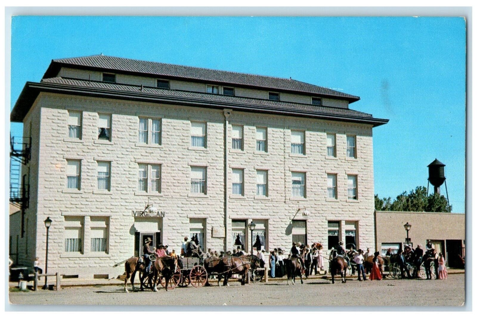 c1960's Historic Virginian Hotel Exterior Medicine Bow Wyoming Unposted Postcard