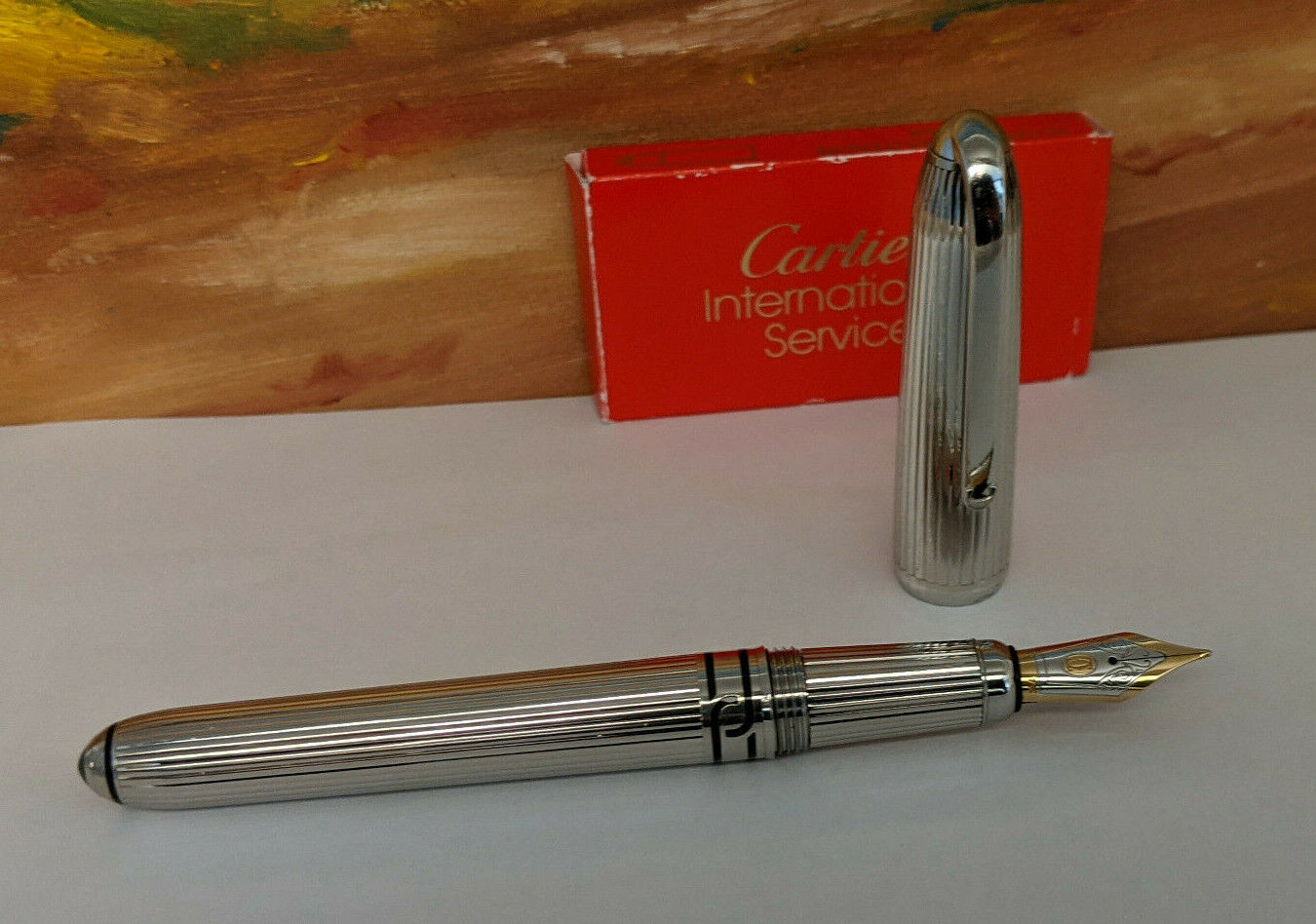CARTIER Louis Cartier Art Deco Platinum Finish Limited Edition Fountain Pen