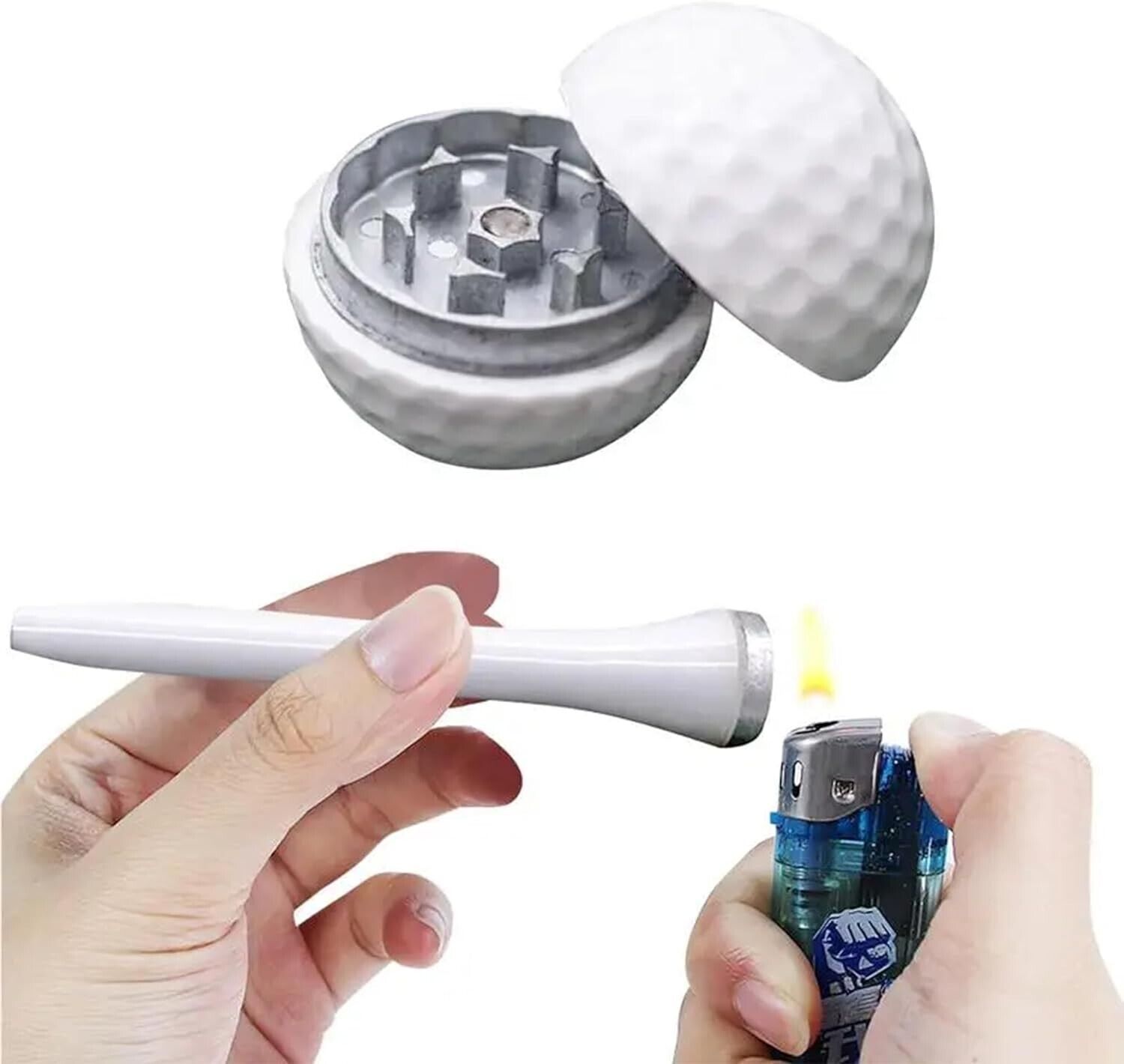 3PCS Golf Ball Herb Tobacco Grinder Crusher Creative Kitchen Grinder Tool Gift