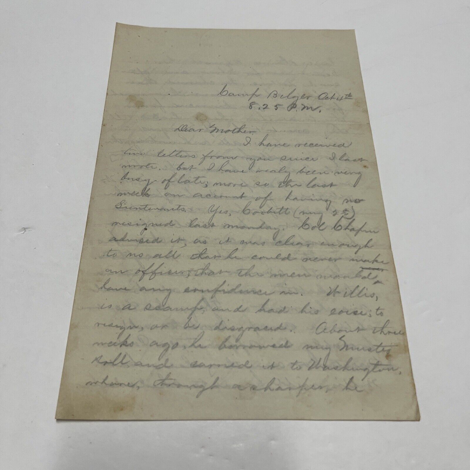 1862 Civil War Solider Letters