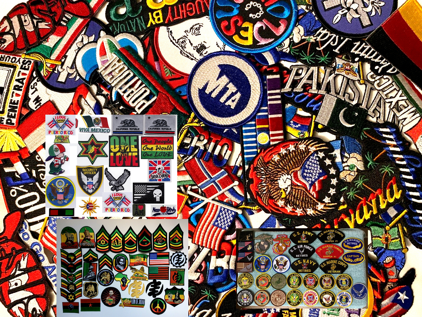 25 Pcs/lot Random Mix High quality Sew-on Iron-on Embroidered Patches/PR