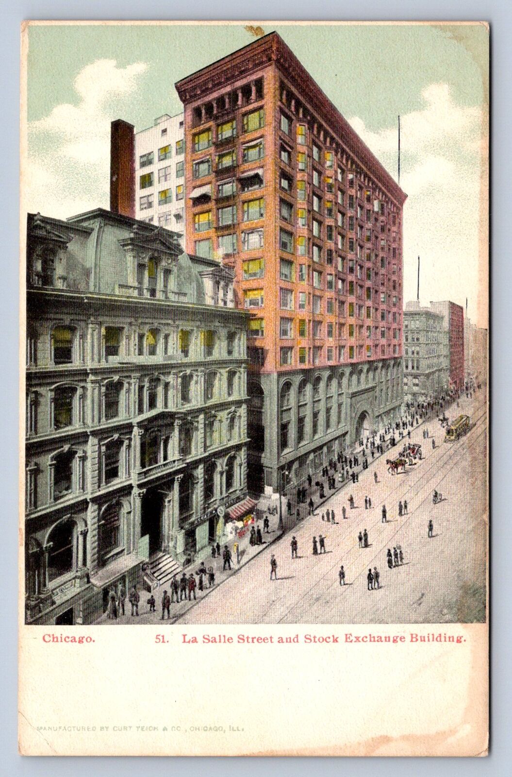 JH3/ Chicago Illinois Postcard c1910 Louis Sullivan Stock Exchange Building 47