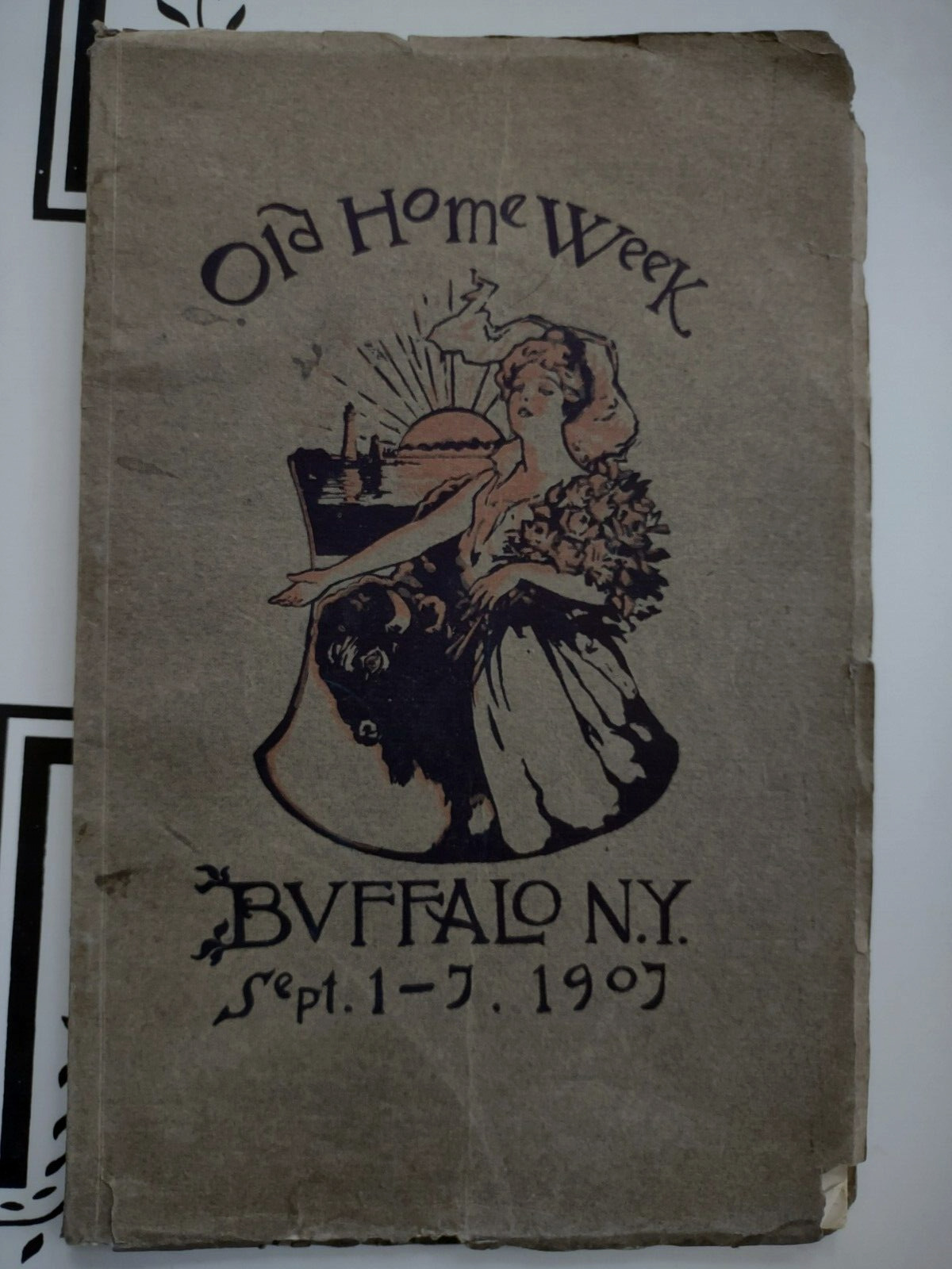 1907 Buffalo NY Old Home Week Program / Illustrated / Photos Vintage Advertising