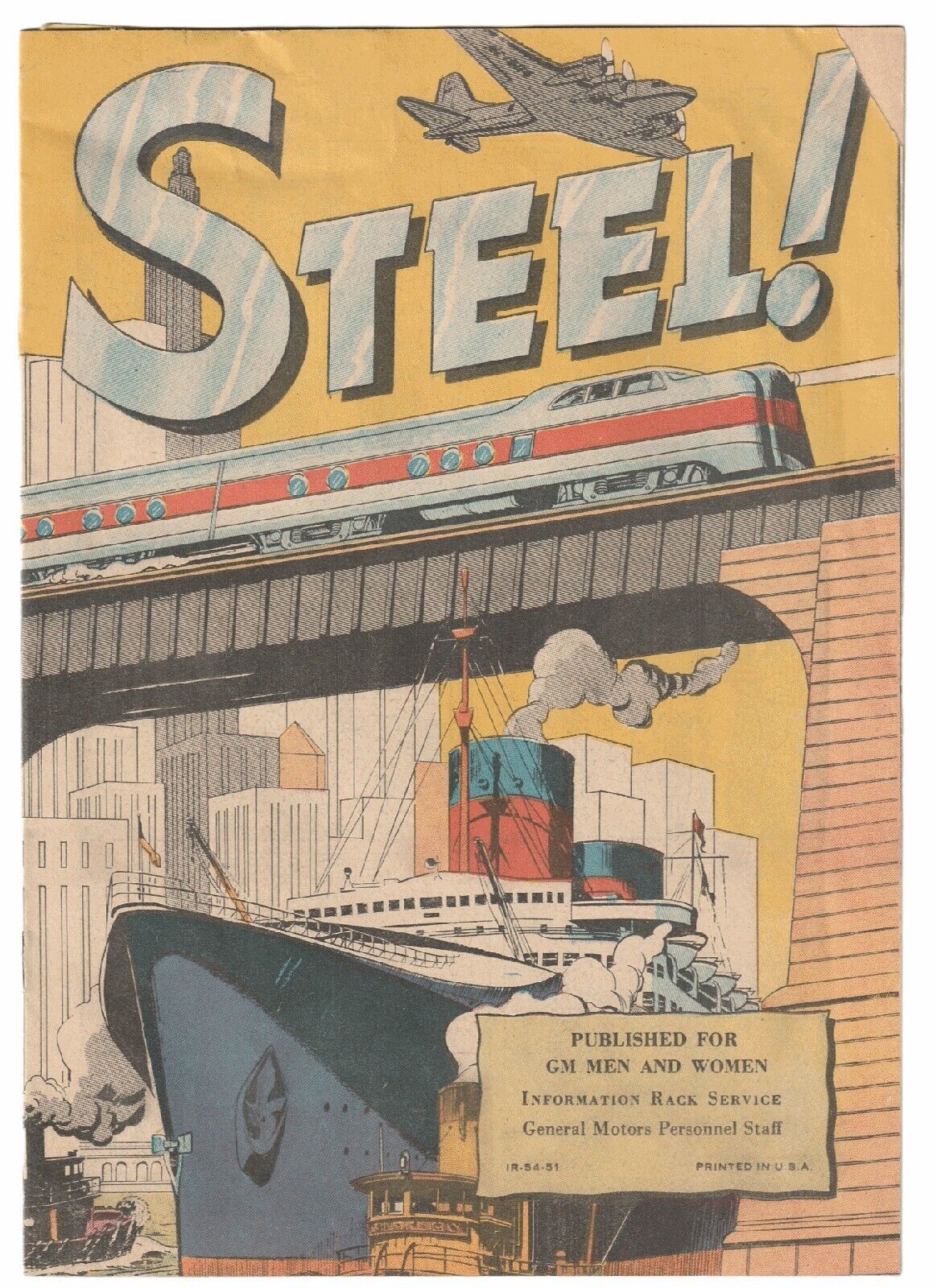Steel General Motors Giveaway Circa 1950 American Iron Comics 1951  Vg