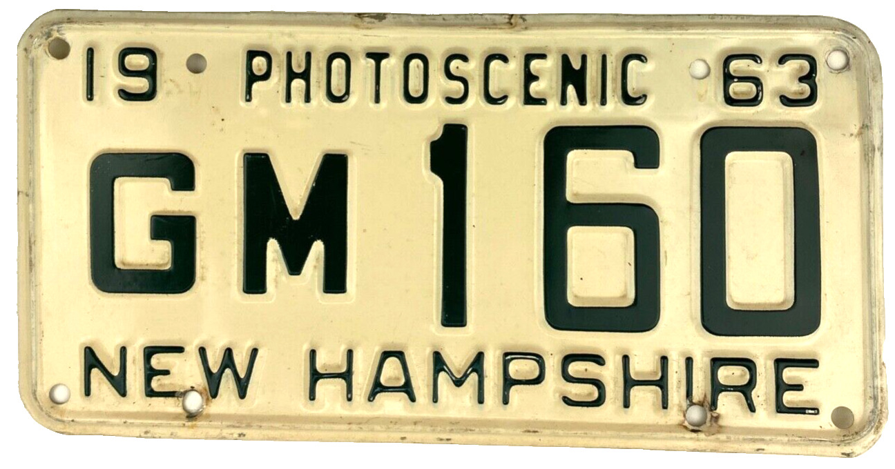 New Hampshire 1963 License Plate Vintage Garage Man Cave Wall Decor Collector