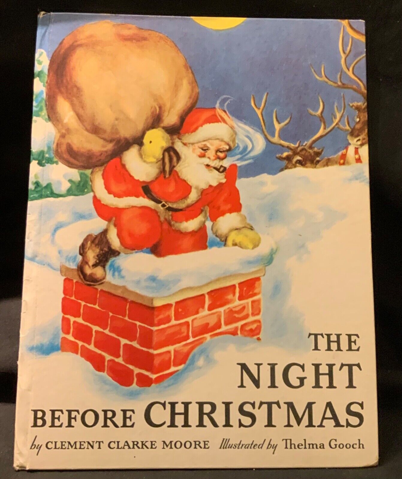 VINTAGE 1937 GROSSET & DUNLAP HARDCOVER BOOK - ‘THE NIGHT. BEFORE CHRISTMAS’