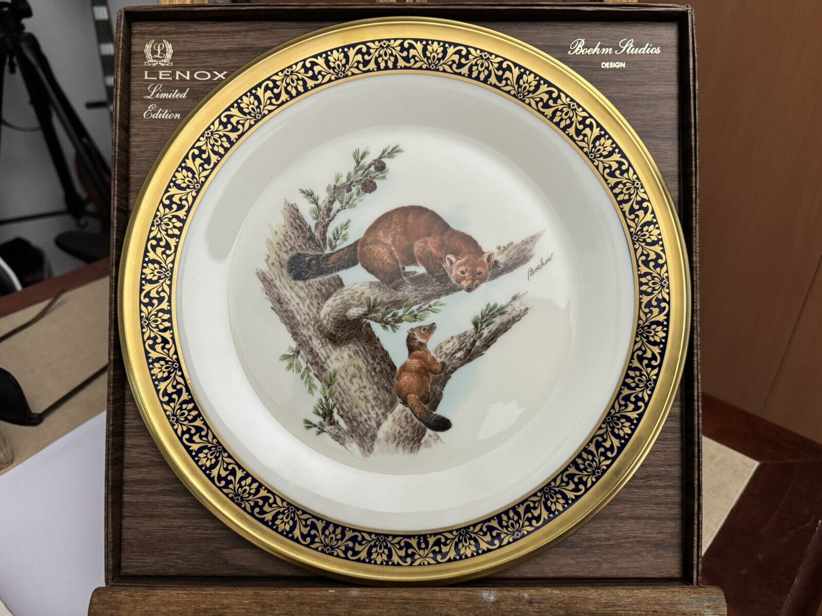 VTG Lenox Woodland Wildlife Boehm Marten 1981 Collectible Plate