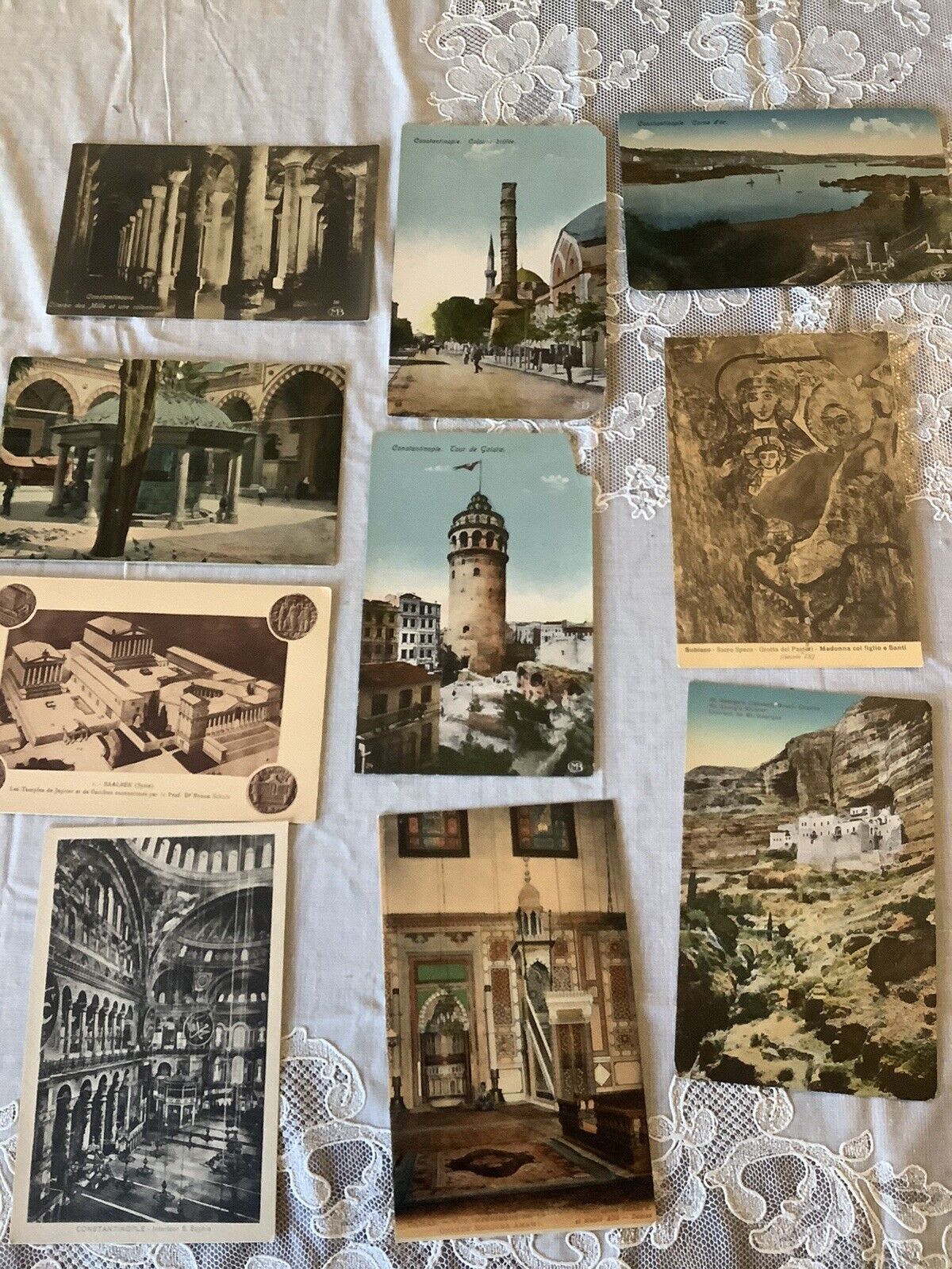 Lot 10 Vintage Postcards 1900s Turkey Constantinople Syria Shepherds Cave