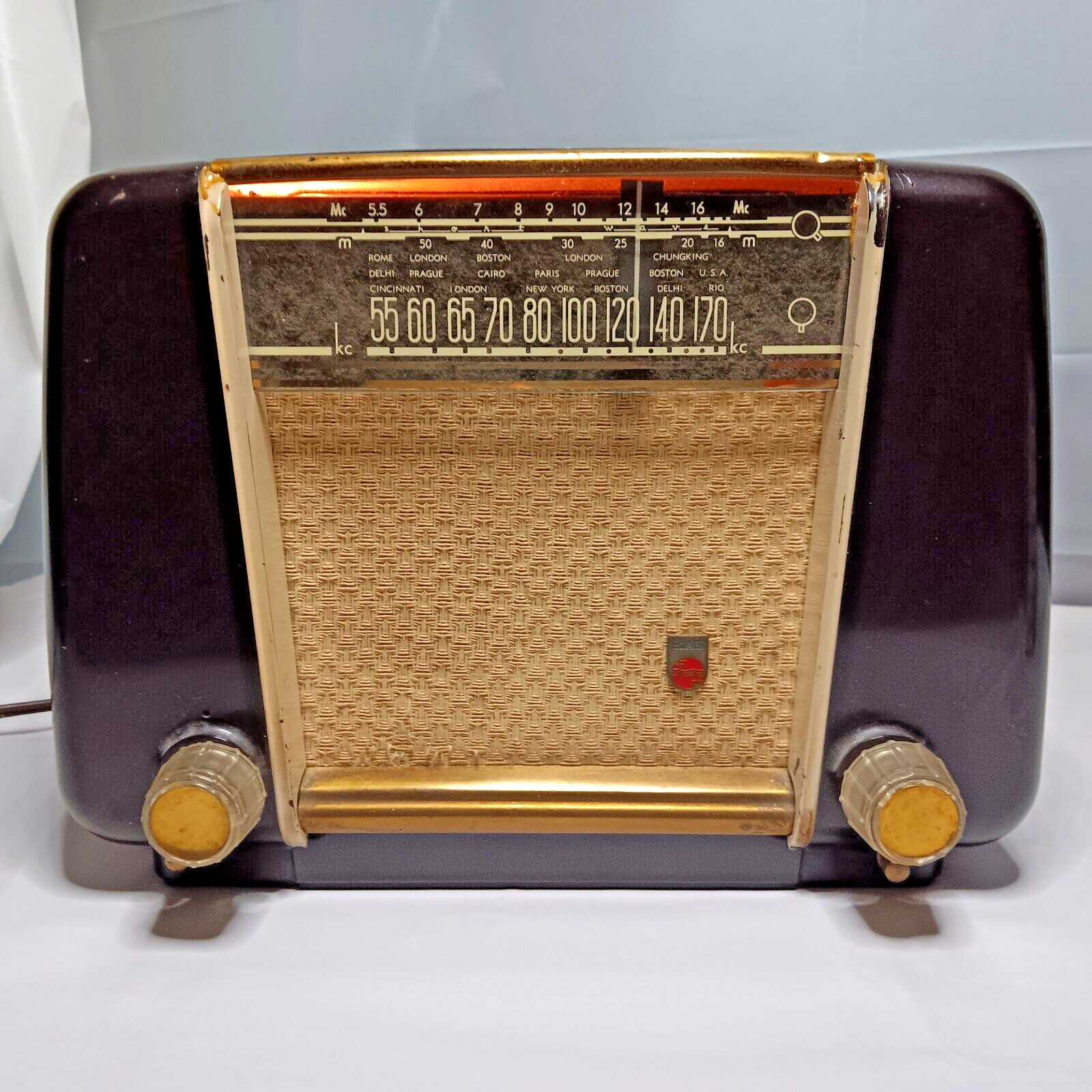 VTG Working Philips Radio Type 818 AM Phono 1950s