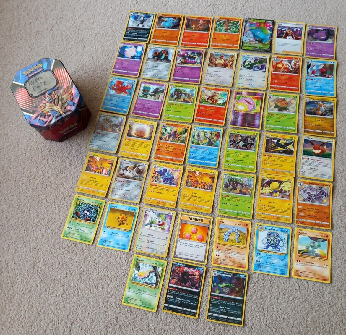 Pokemon Cards Bundle X 45 and Tin