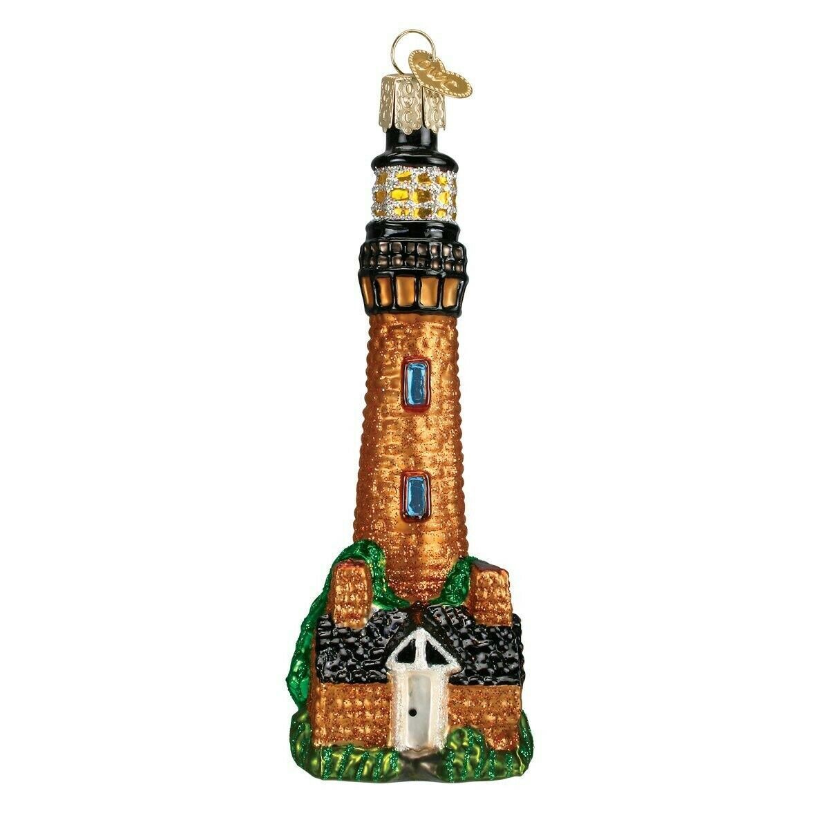 Old World Christmas Tree Currituck Lighthouse Glass Ornament Building Ocean
