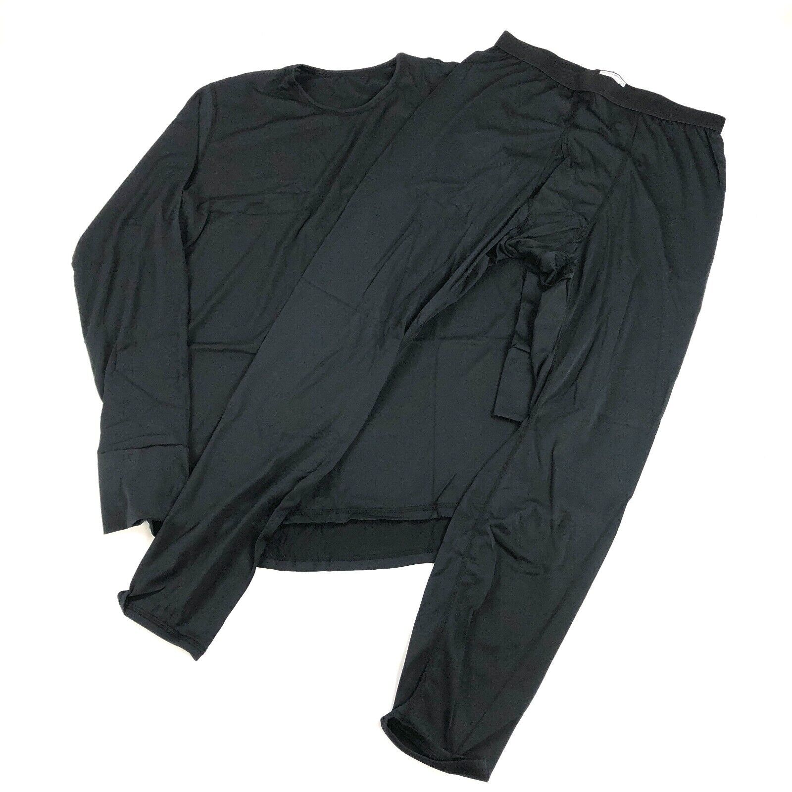 USGI Polartec Level 1 Layer Thermal Set Black Undershirt & Pants MEDIUM REGULAR