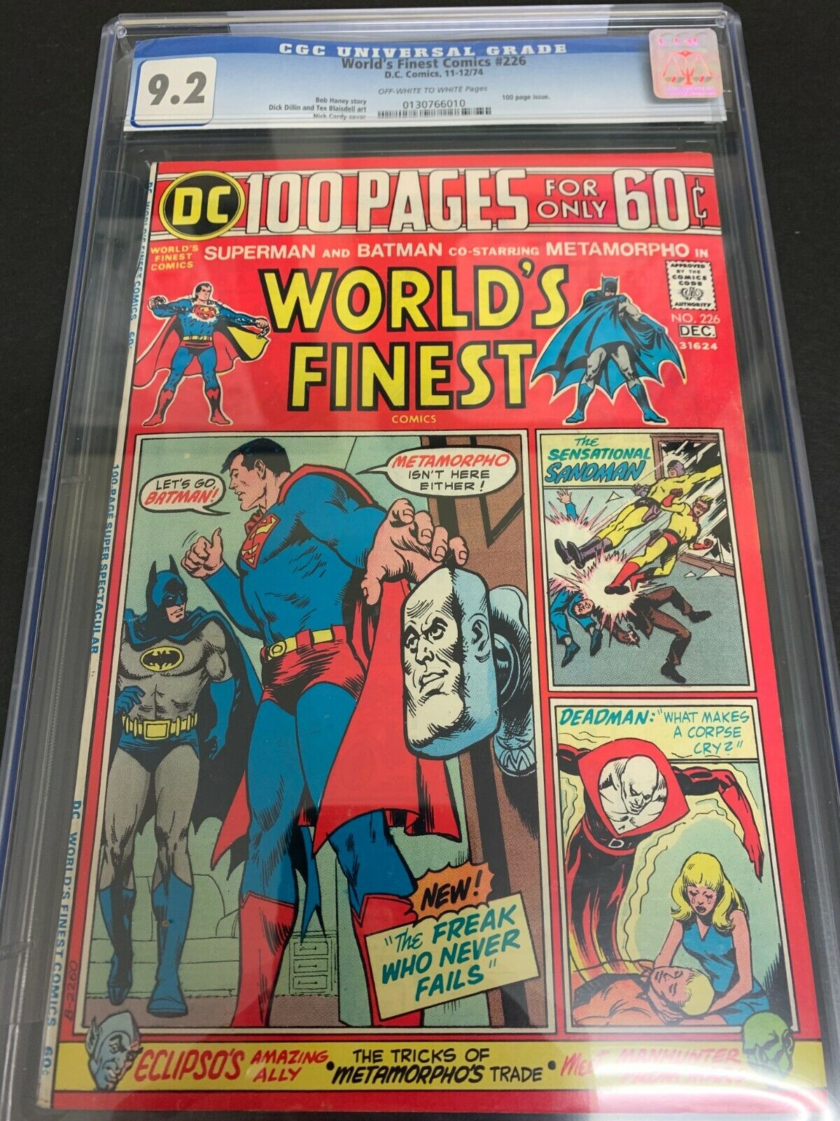 WORLD\'S FINEST COMICS #226 * CGC 9.2 * (DC, 1974) CARDY COVER  100 PAGE GIANT