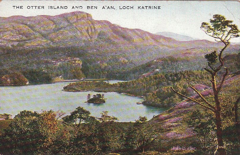 Postcard Otter Island Ben A\'An Loch Katrine U.K.