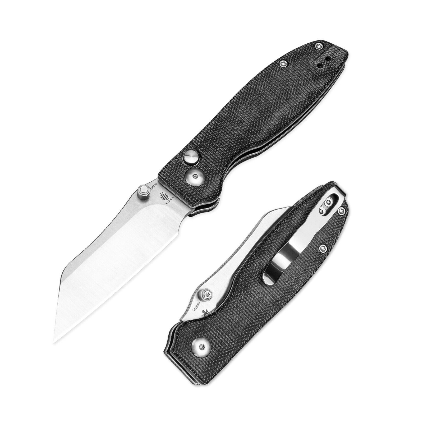 Kizer Pocket Knife Cryptid 154CM Blade Micarta Handle V3657C1