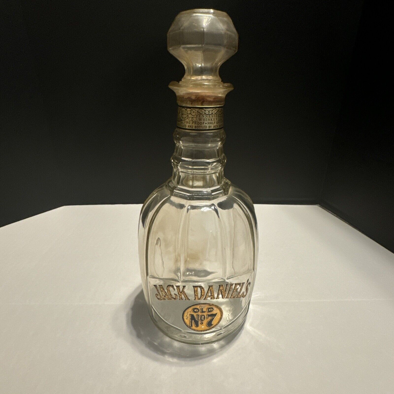 VTG Jack Daniels Old No.7 Maxwell House Decanter Bottle  1/2 Gallon w/Stopper