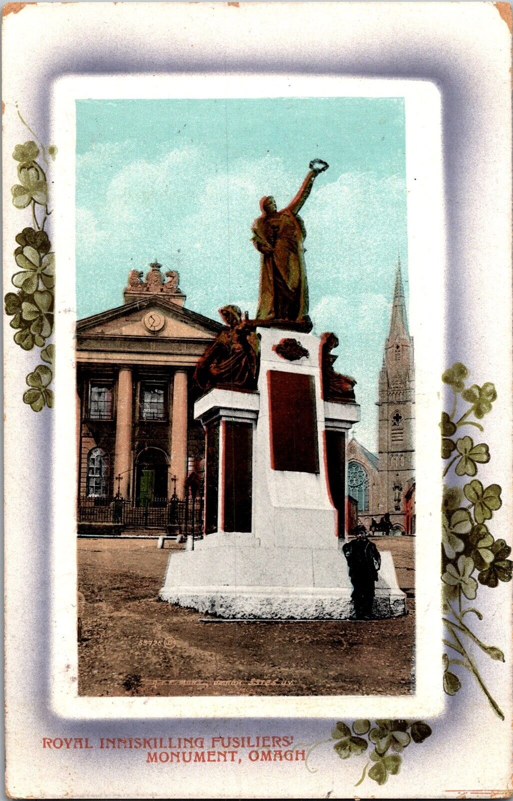 Royal Inniskilling Fusiliers Monument Omagh Vintage Postcard P62