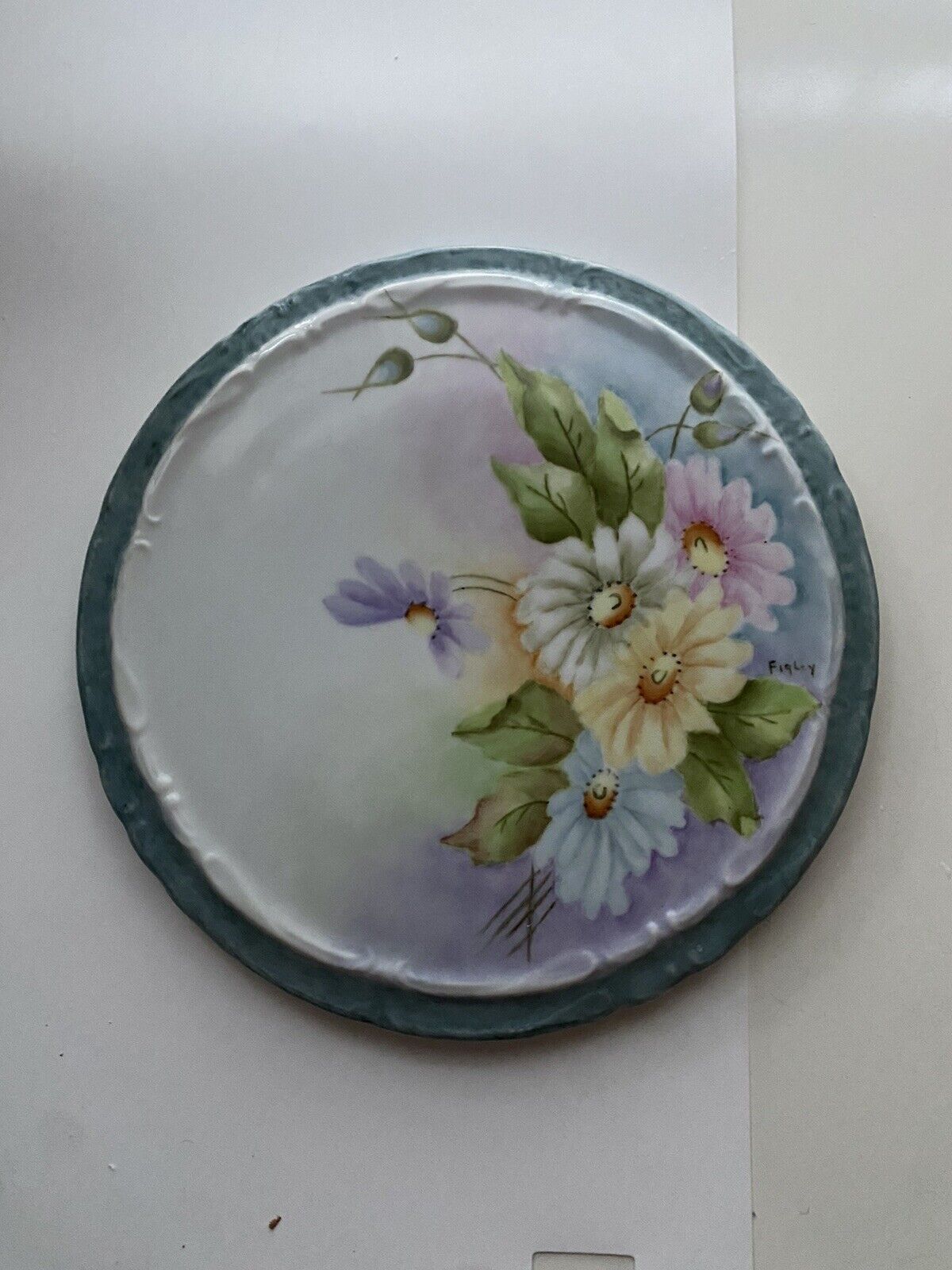 VERY OLD Antique Plate Hand Painted & Signed / Very Pretty Floral Design