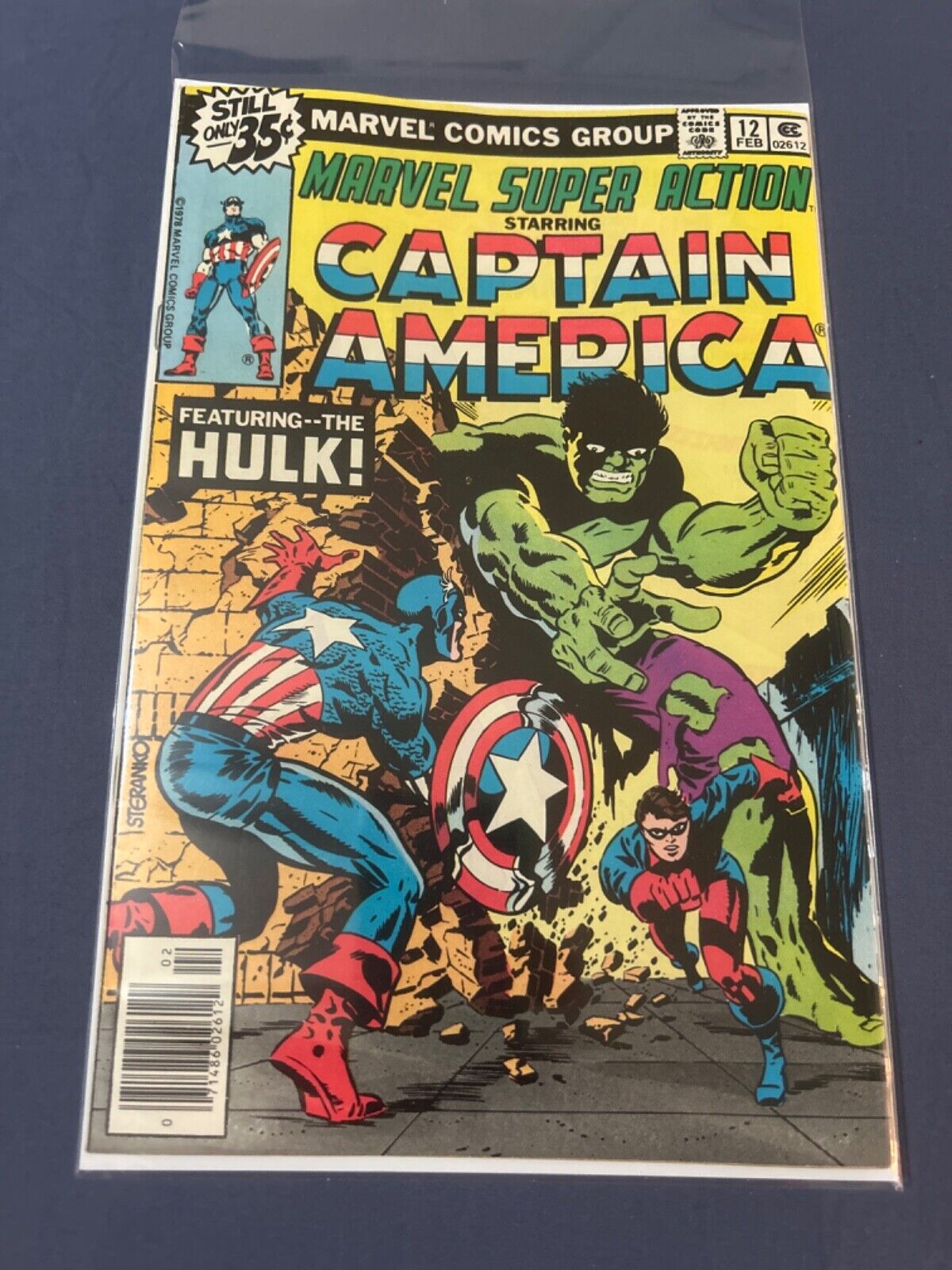 Marvel Super Action #12 Captain America featuring HULK Marvel Comics FN/FN+