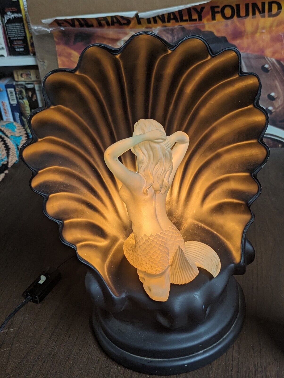 Vintage Art Deco Nouveau Nude Mermaid Color Changing Lamp 2 Modes 