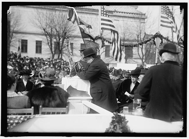 1915,American Red Cross,cornerstone laying,Woodrow Wilson,Willam Taft officiates