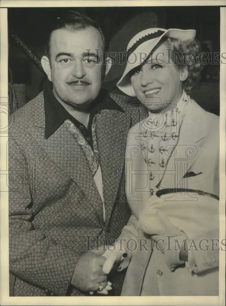 1934 Press Photo Actress Jean Acker and Director Victor Schertziger in Hollywood