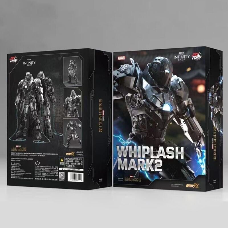 9in New ZD Marvel Toy Blacklash Whiplash Action Figure Xmas Gift Iron Man Series