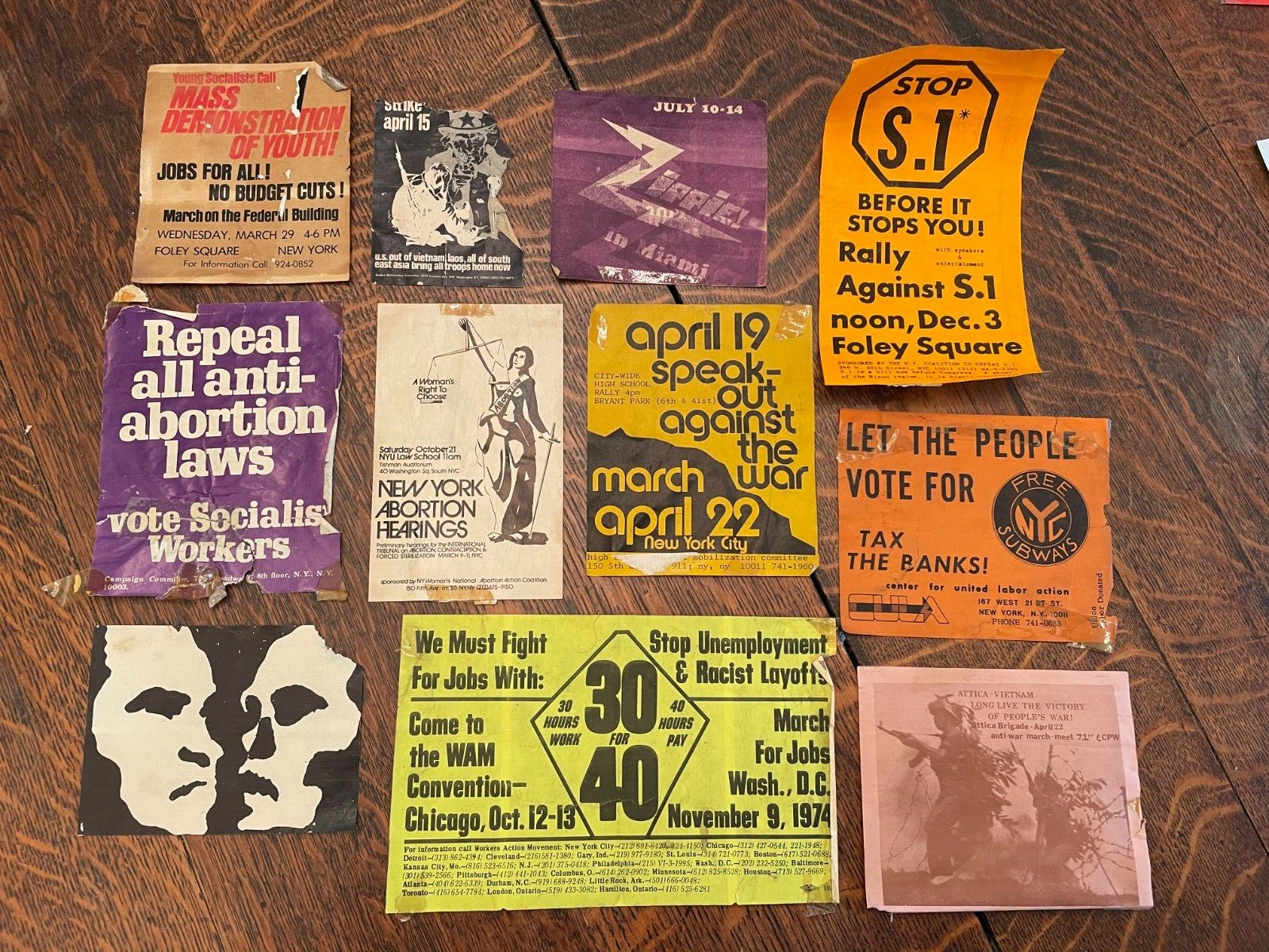 Rare Vintage Anti Vietnam War Political Protest Handbill Flyer Lot 1960\'s/1970\'s