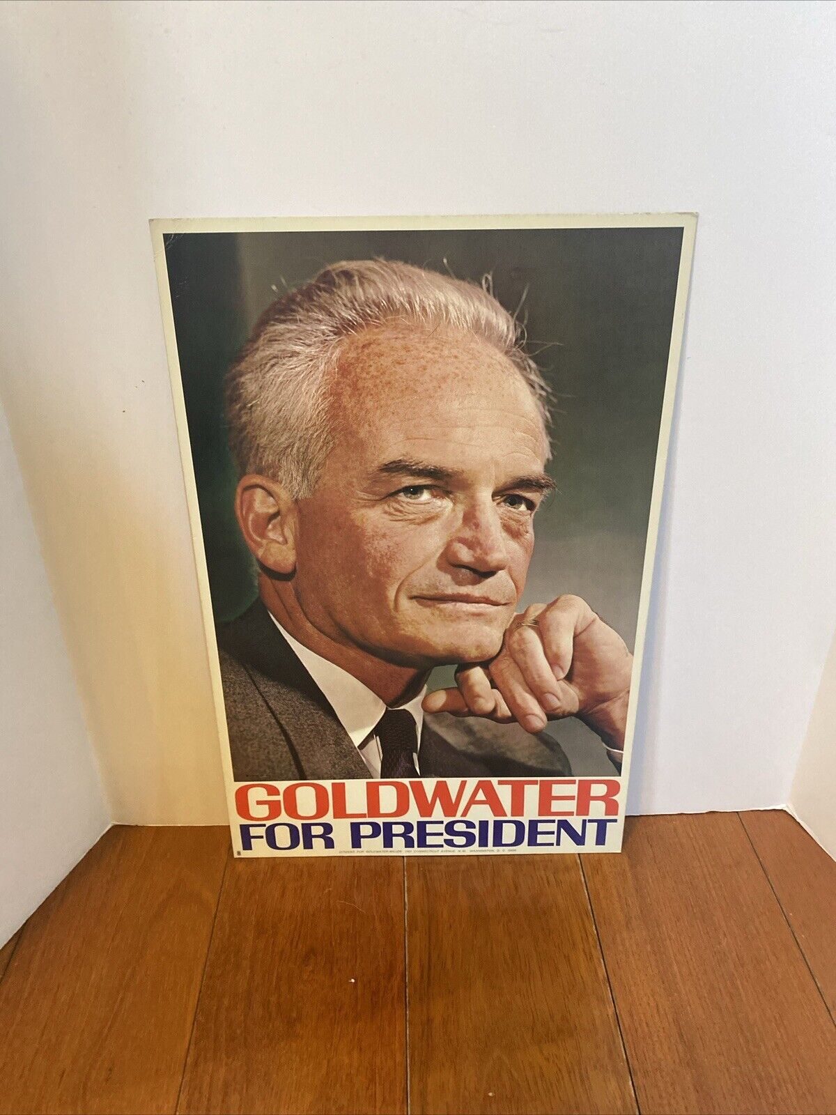 VTG 1964 Barry Goldwater For President Political Campaign Poster 17x11”