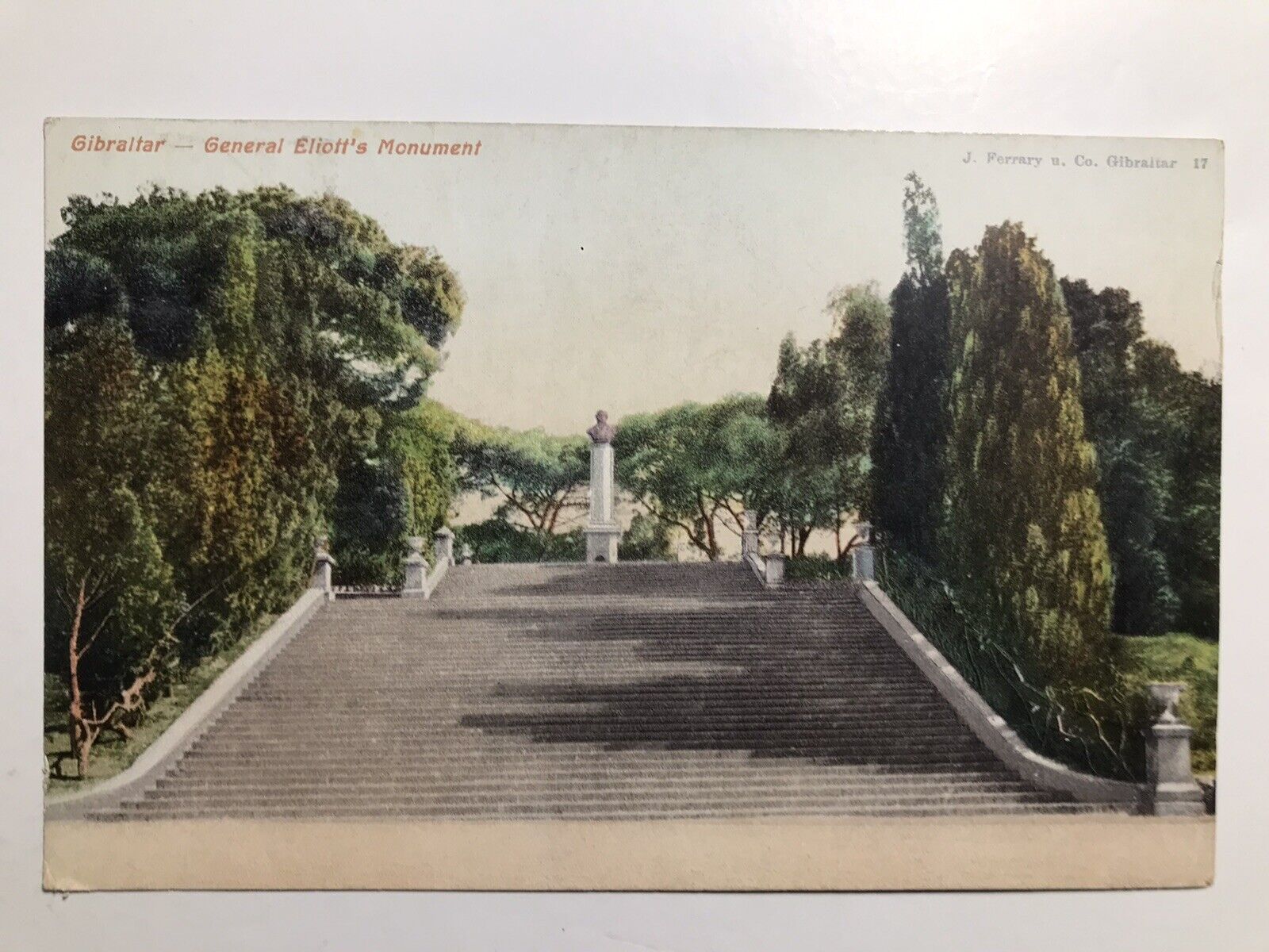 1909 Gibraltar General Eliott’s Monument Postcard
