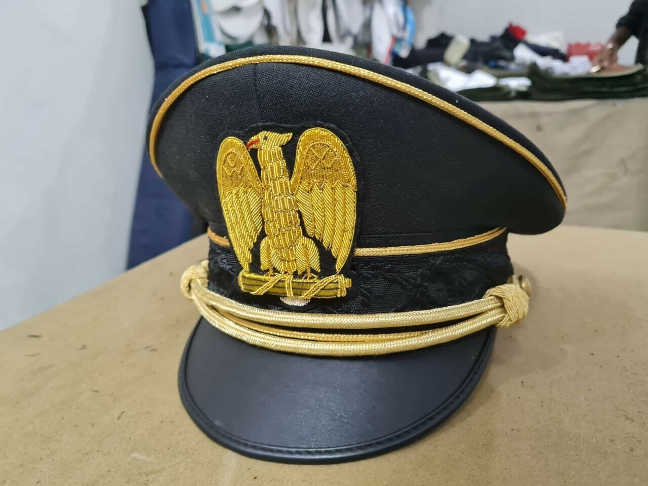 WWII Italian Fascist militaria visor hat