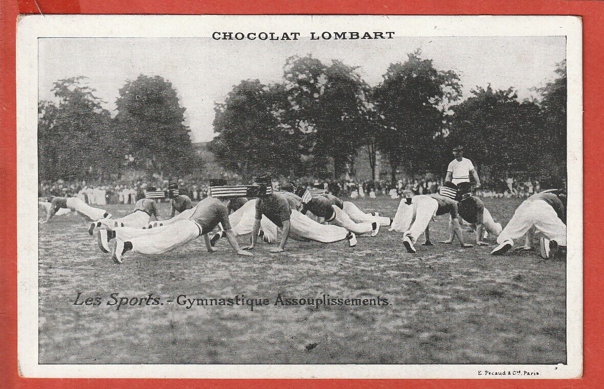 CPA - SPORT LES SPORTS - GYMNASTICS RELAXATIONS - LOMBART CHOCOLATE PUB