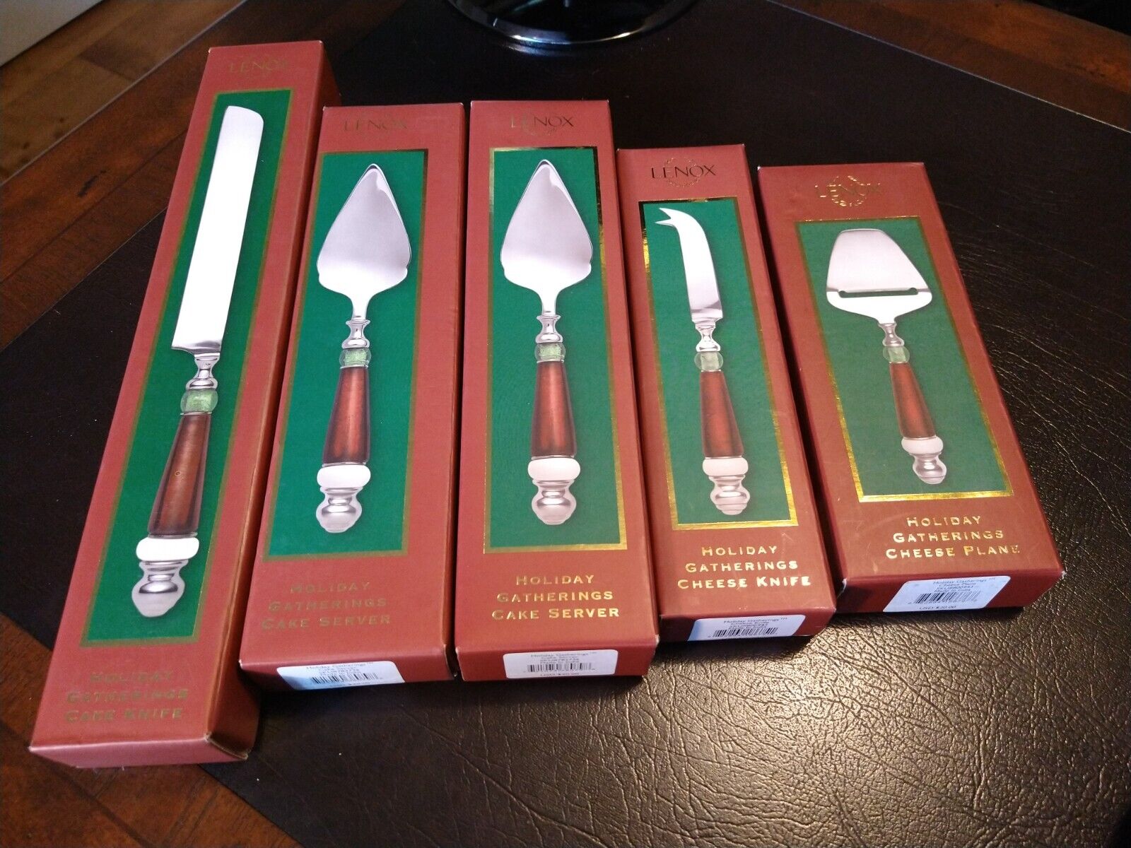 5 LENOX AMERICAN BY DESIGN HOLIDAY GATHERINGS Cake Knife (2 )Server Cheese Plane