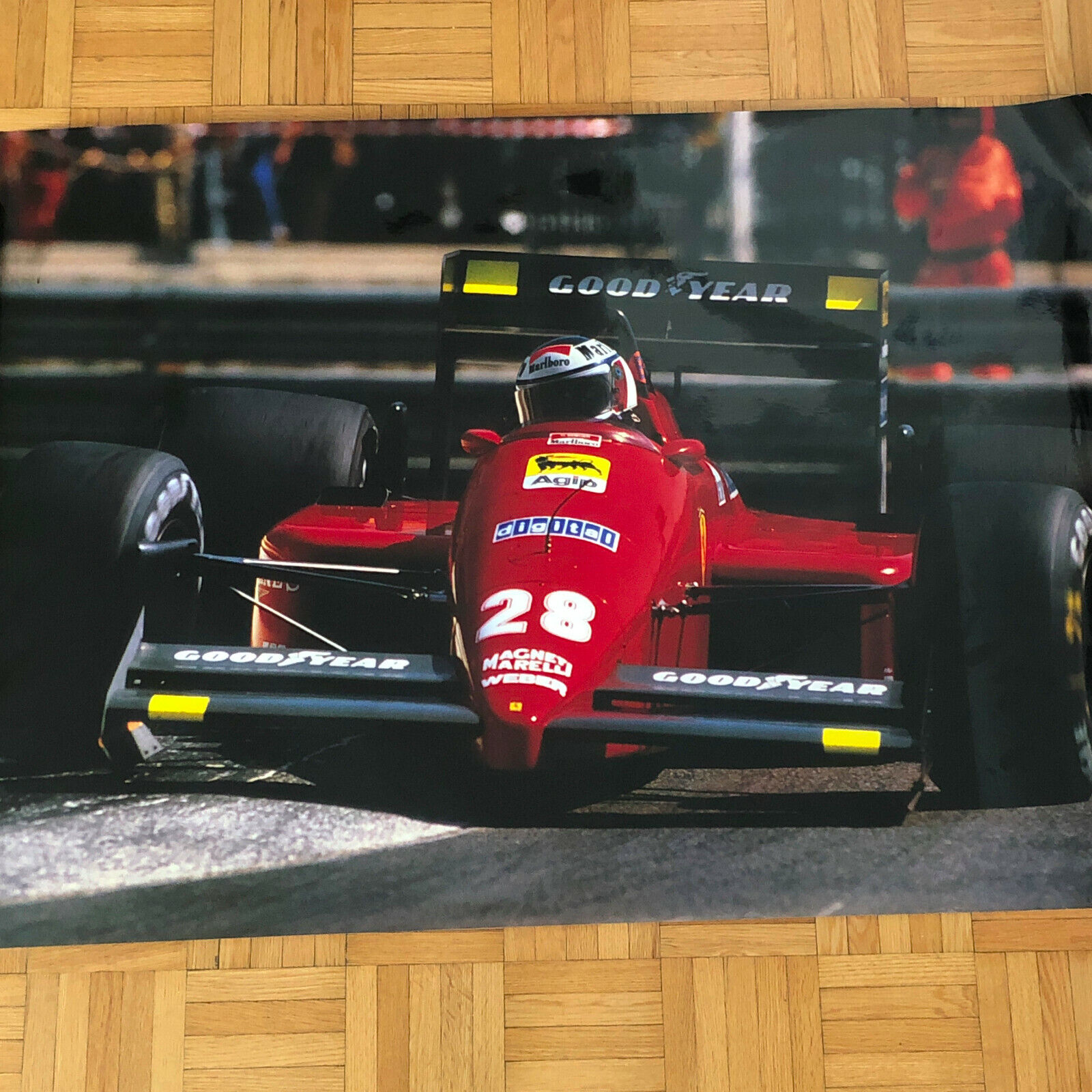 Poster Ferrari F1 Formula One Gerhard Berger Racing Car Automotive Art Decor
