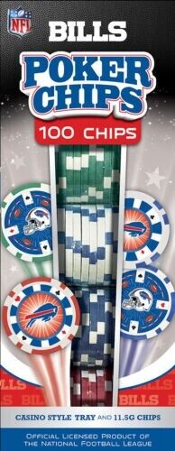 Official NFL Buffalo Bills Poker Chips - 100 pc