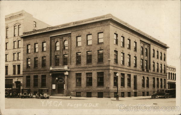 1929 RPPC Fargo,ND YMCA Cass County North Dakota Real Photo Post Card 1c stamp