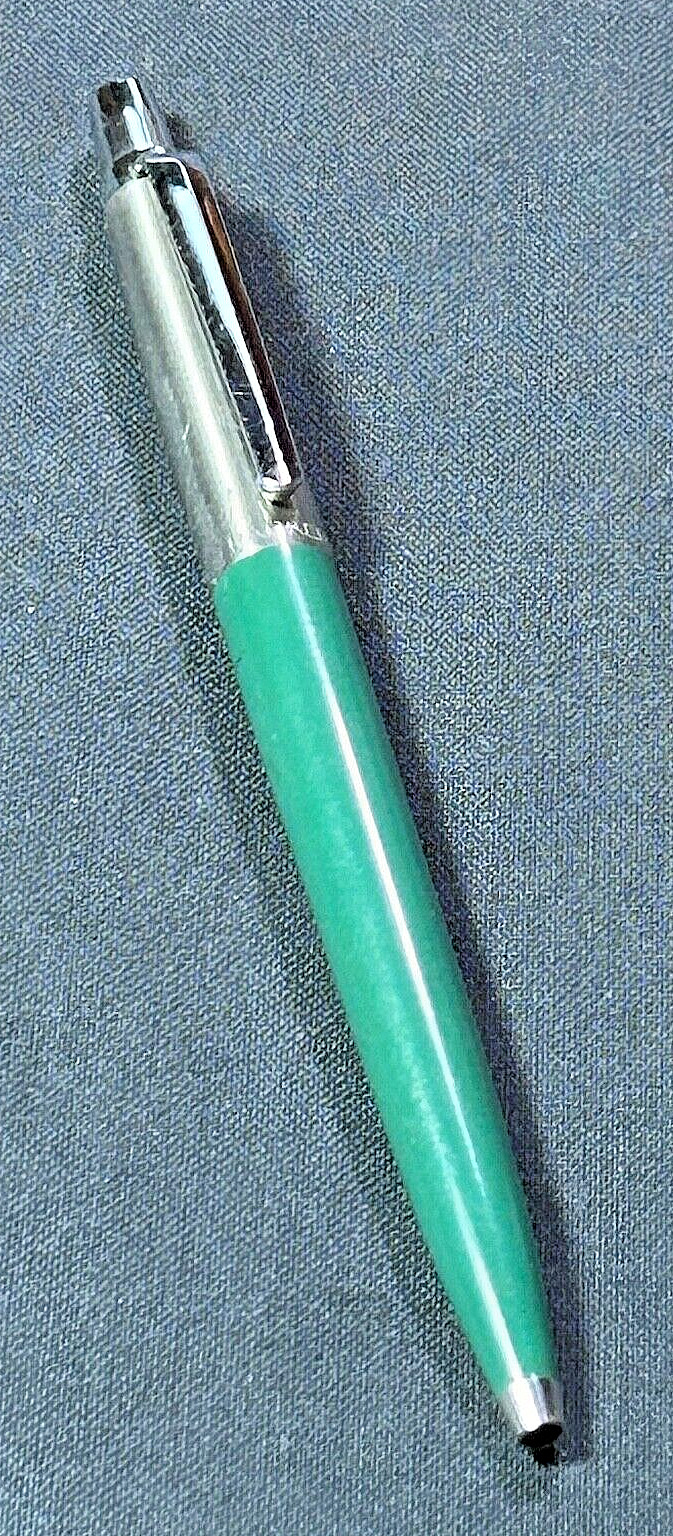 Vintage 1957+/- Green PARKER T-Ball JOTTER Very Nice Condition. Orig. Blue Ink