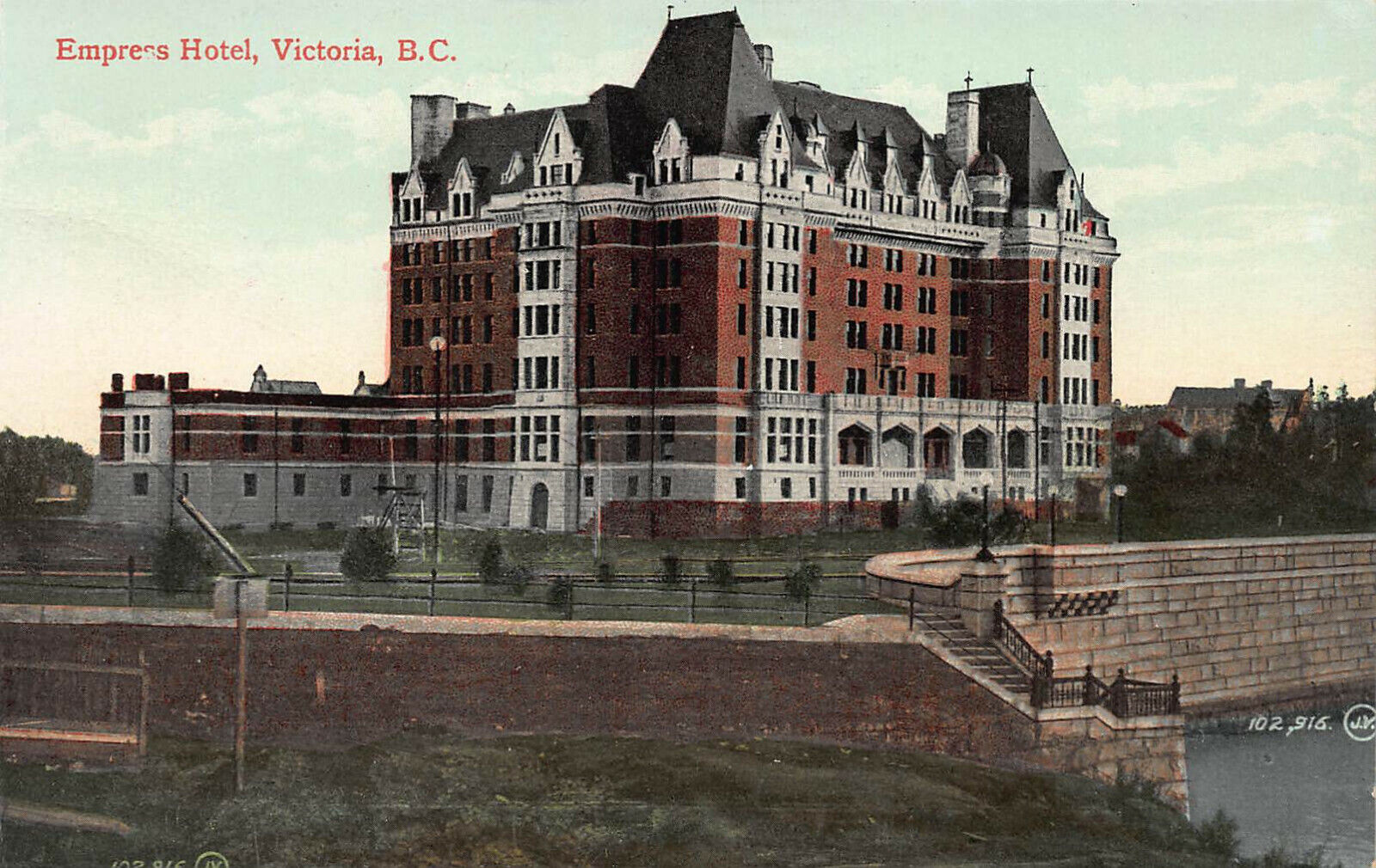 Empress Hotel, Victoria, British Columbia, Canada, Early Postcard, Unused