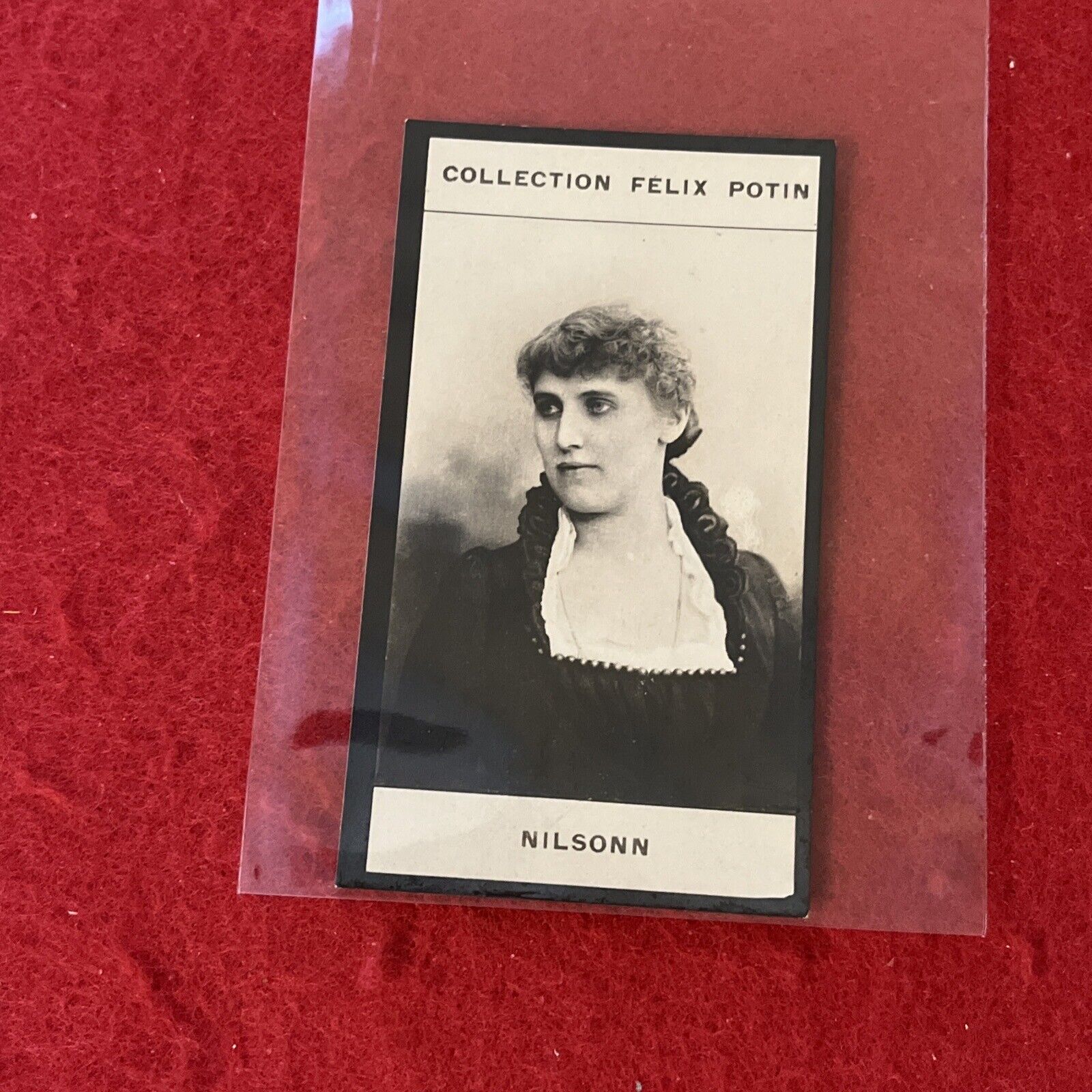 1902 Felix Potin NILSONN (singer) Tobacco Card No# Blank Back VG-EX Condition