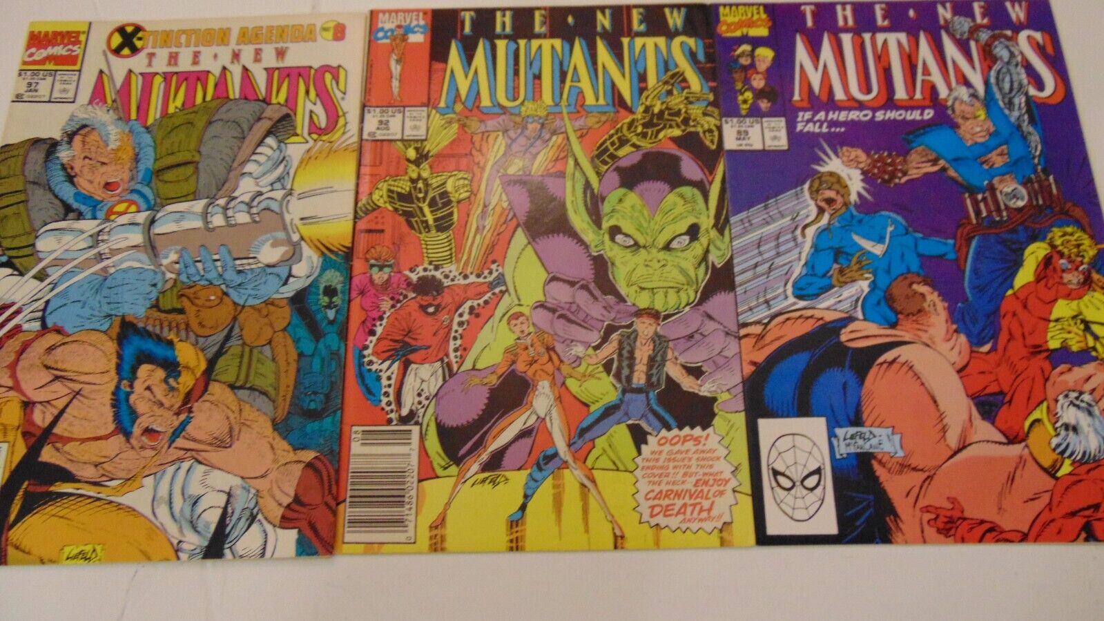 NEW MUTANTS #89 & 92 97 LOT OF 3  (1990) 3rd App. CABLE JOINS TEAM MCFARLANE