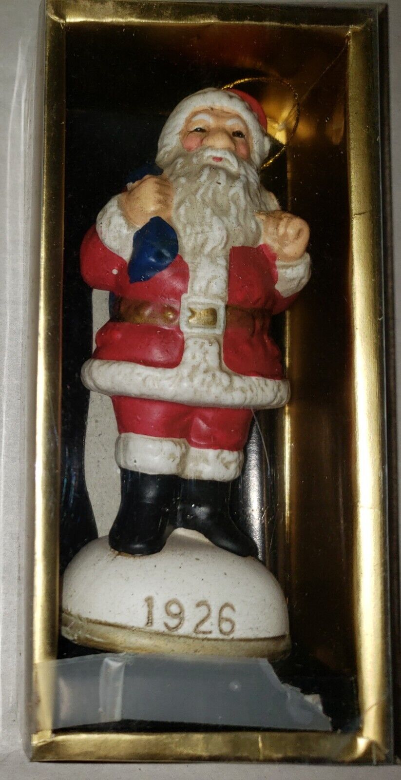 1926 Memories Of Santa Christmas Ornament In Box Hand Painted  