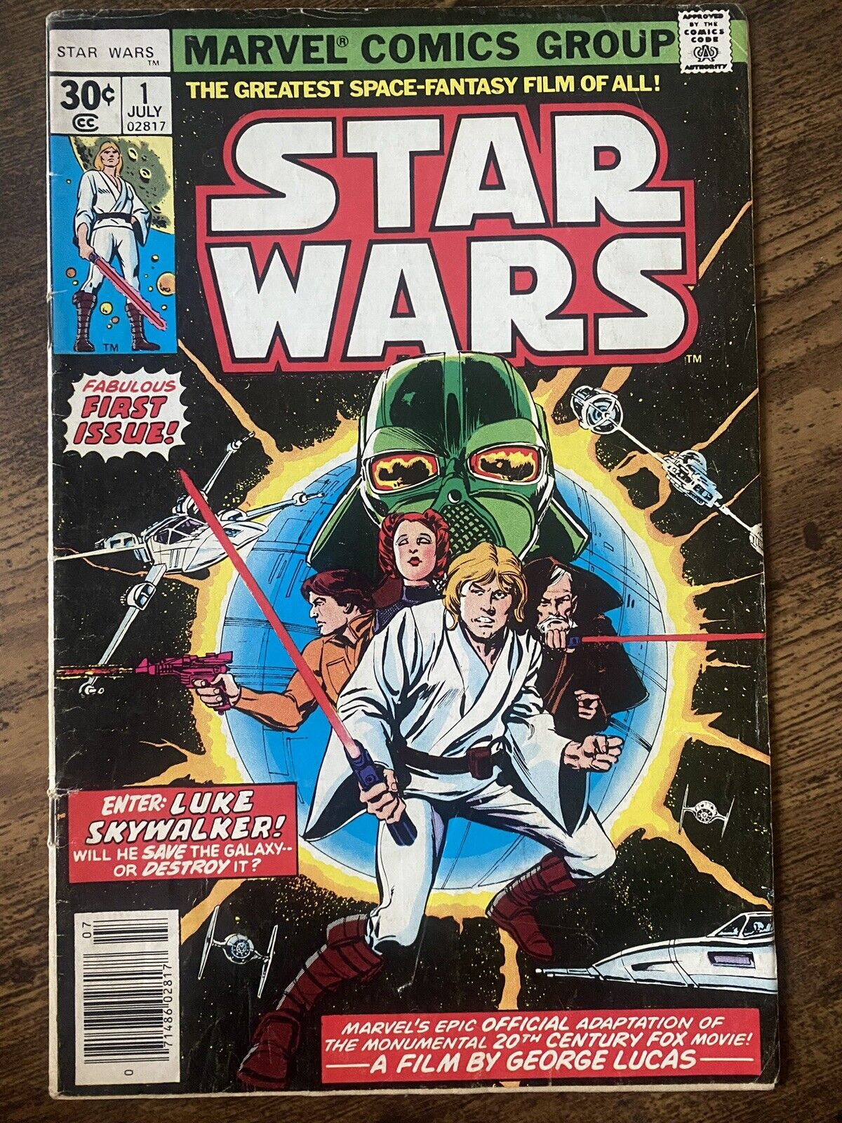 Star Wars #1 First Printing-30 Cent Newsstand Edition- Marvel 1977 RARE