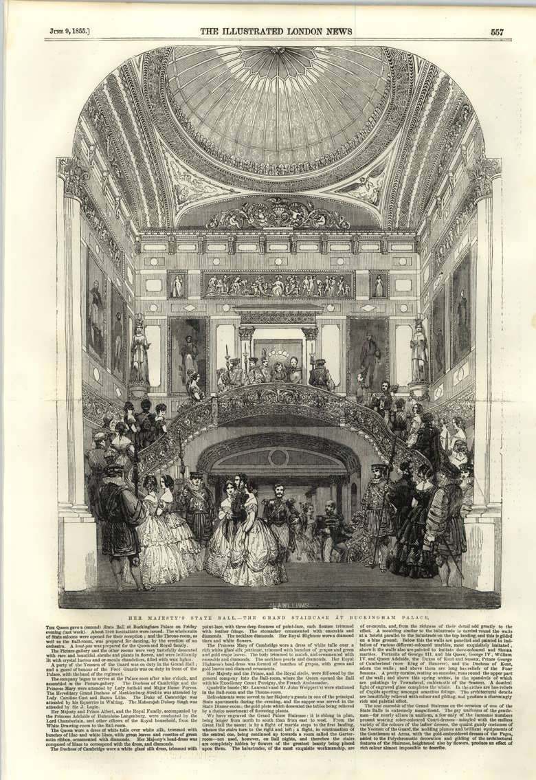 1855 The Grand Staircase Buckingham Palace During The State Ball