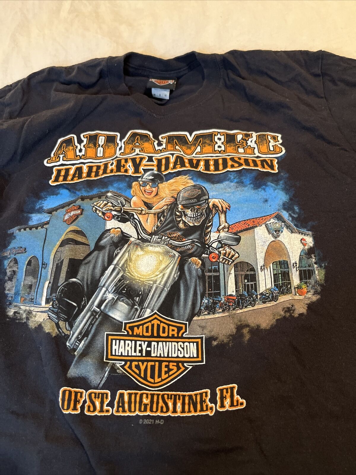 Men’s M Harley Davidson Black Tshirt St Augustine FL