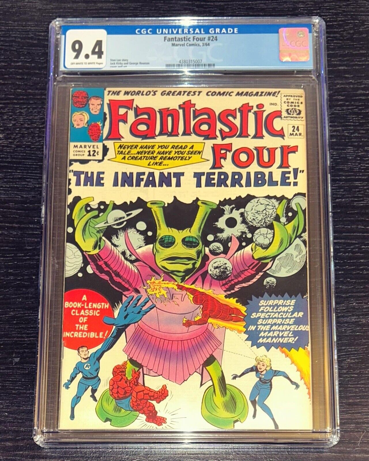 FANTASTIC FOUR #24 CGC 9.4 OW/W PGS STAN LEE STORY & JACK KIRBY ART