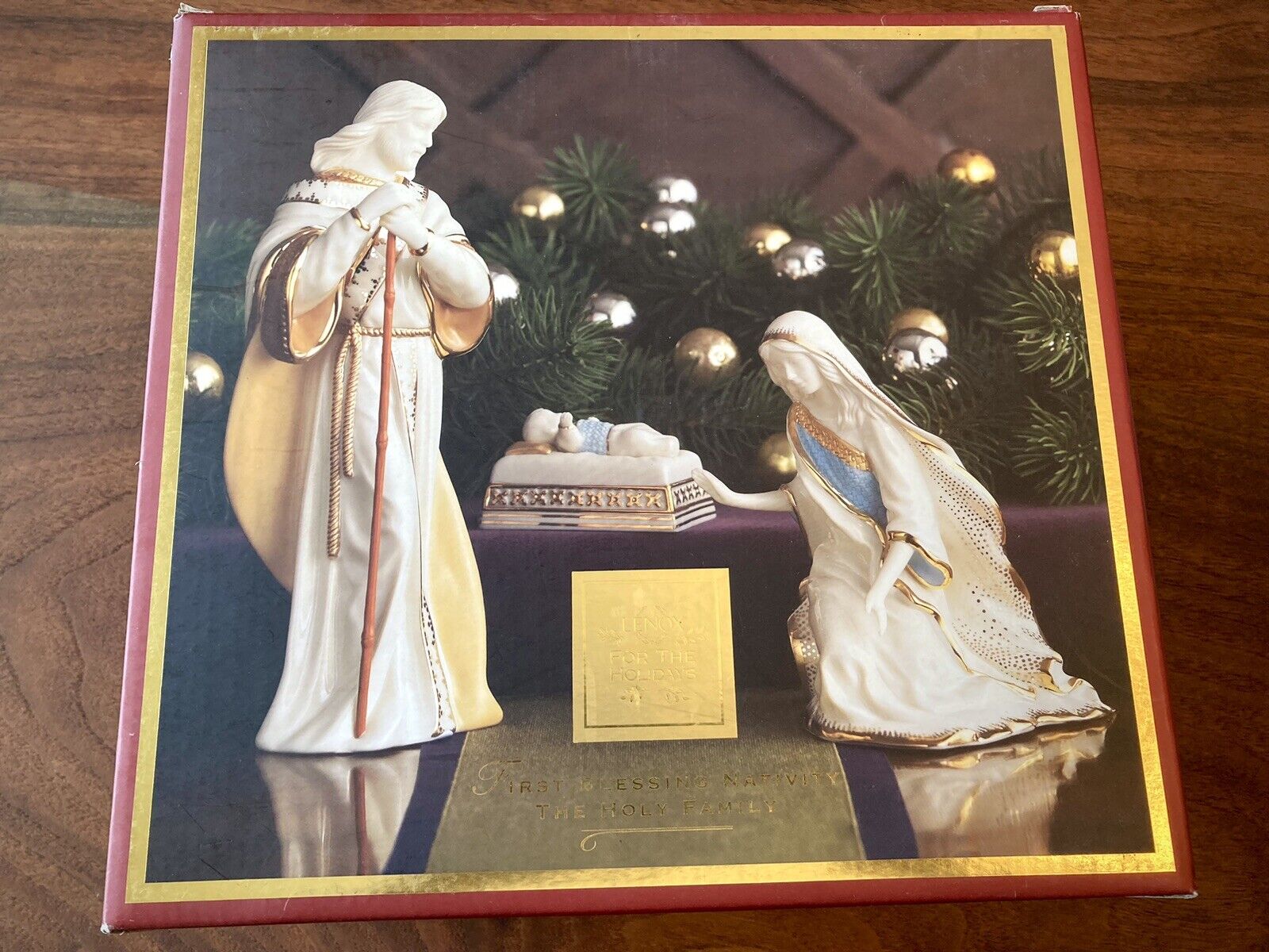 Lenox First Blessing Nativity~Holy Family Mary Joseph Baby Jesus 1999~In Box