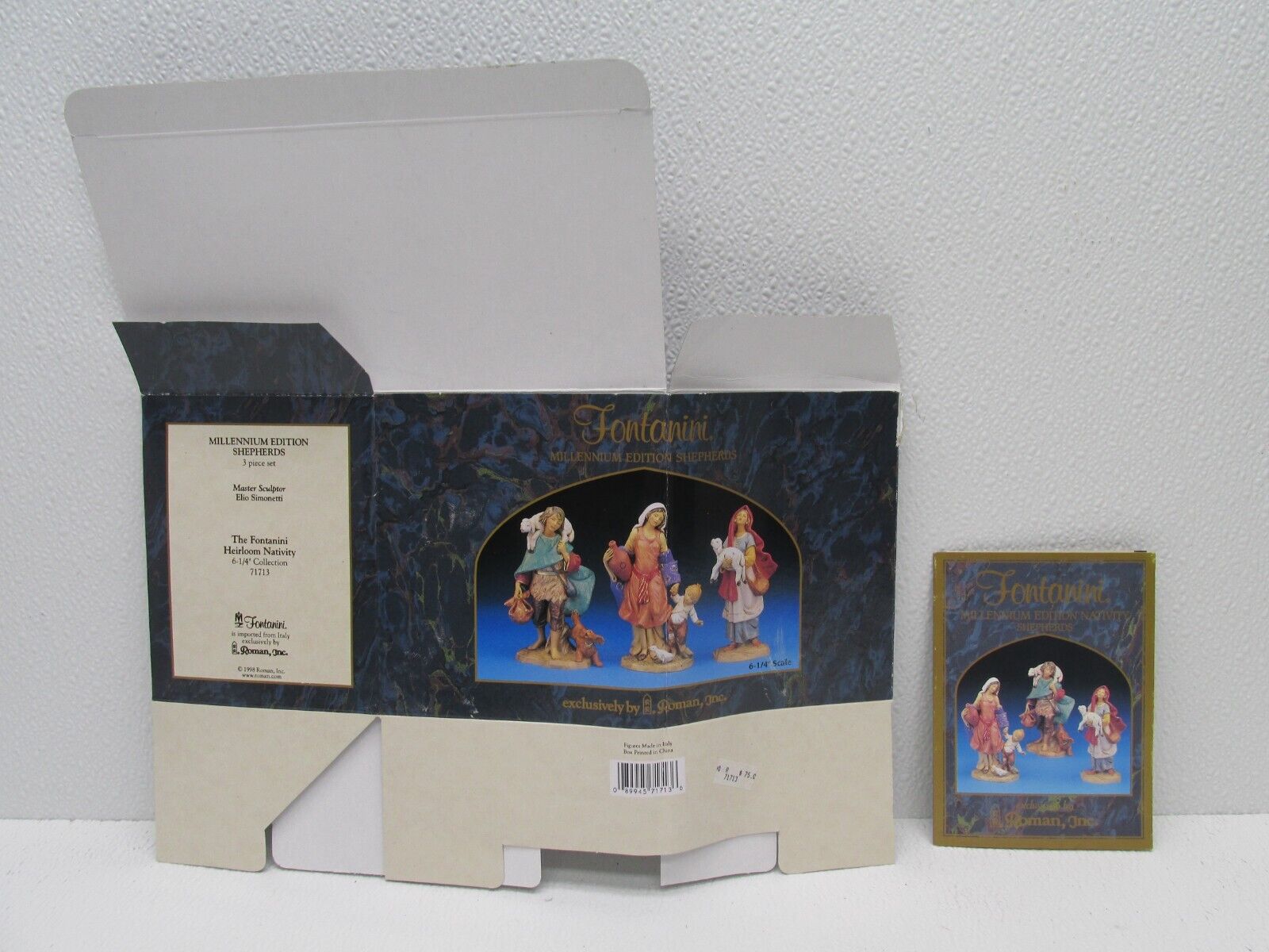 RARE FONTANINI BOX w STORY CARD ONLY MILLENNIUM EDITION 3 SHEPHERDS (NO FIGURES)